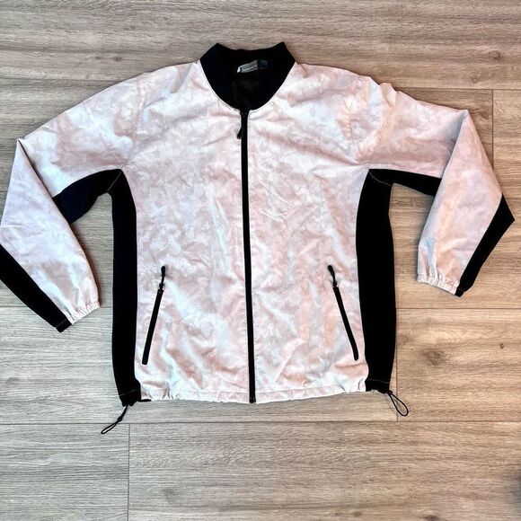 New Balance‎ Women's Black And White Full Zip Long Sleeve Windbreaker Size XXL - Picture 1 of 7